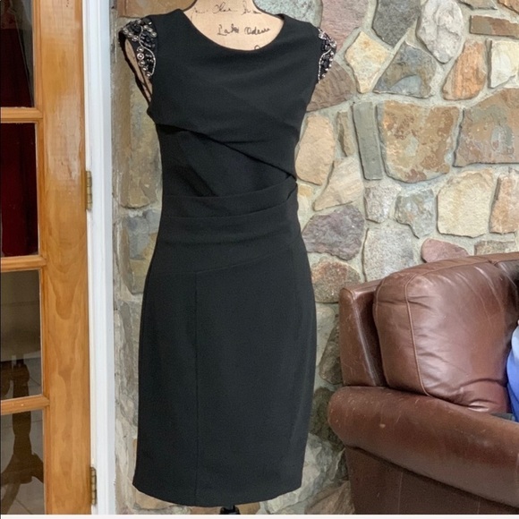 XOXO tiered sheath dress size 10 embellished shoulder - Picture 1 of 7